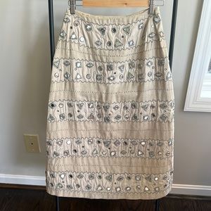 MaxMara  Mixed Media Mirror Skirt Y2K OG